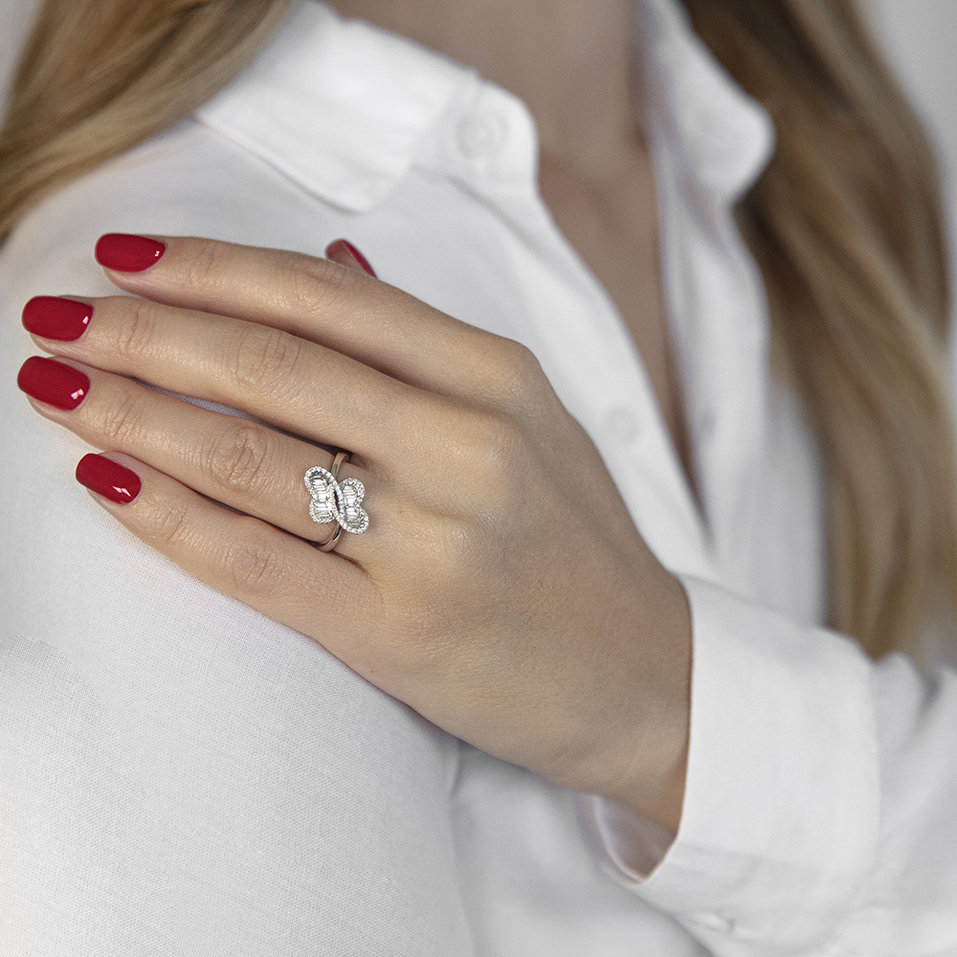 Prsten s diamanty Beautiful Butterfly