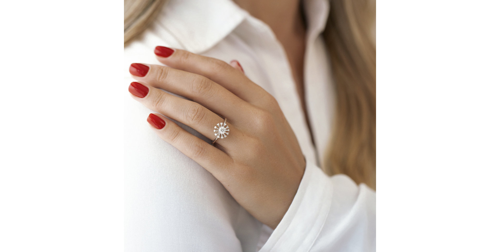 Prsten s diamanty Inflorescence