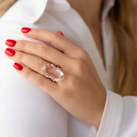 Prsten s ametystem a diamanty Nieves