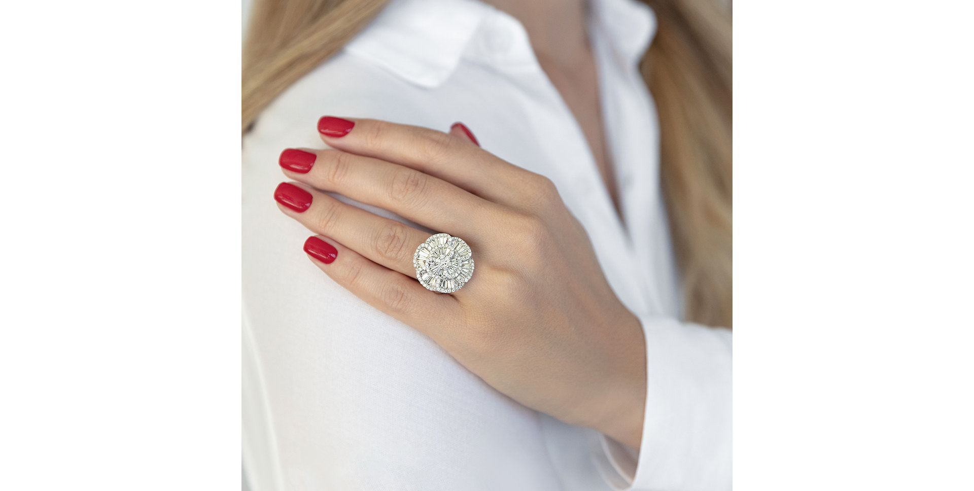 Prsten s diamanty Mighty Flower