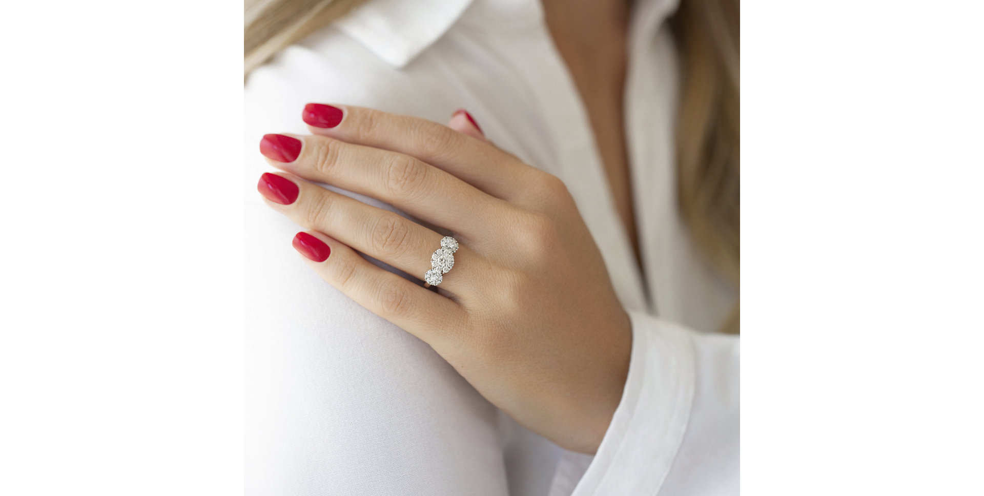 Prsten s diamanty Crème Brûlée