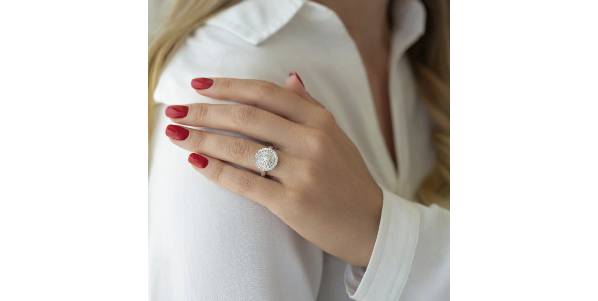 Prsten s diamanty Glamorous Sunflower