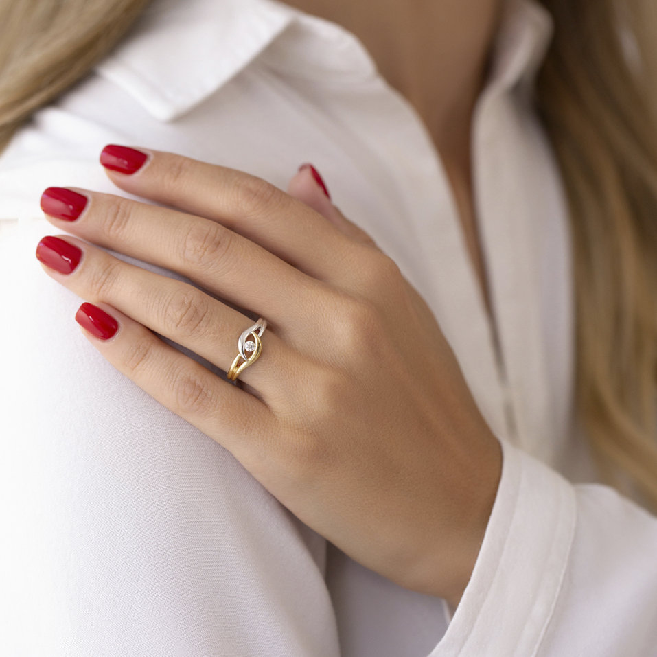 Prsten s diamantem Casimir