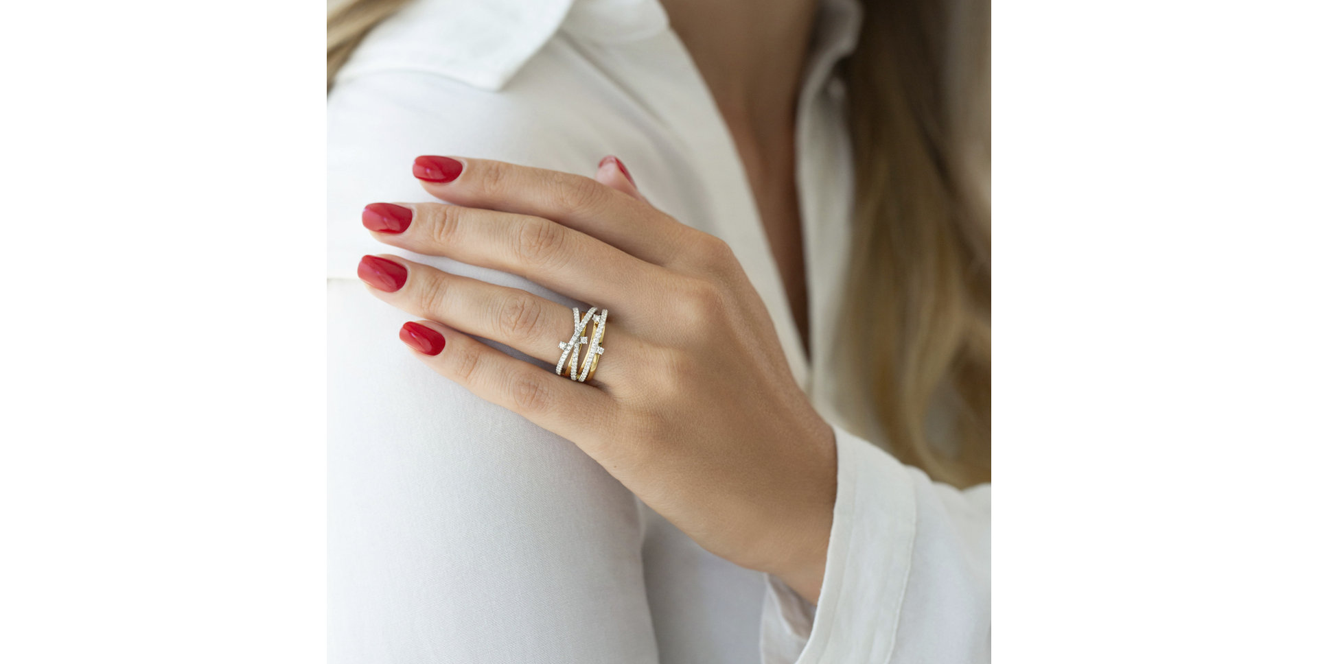 Prsten s diamanty Guenolé