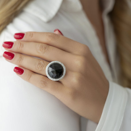 Prsten s quartzem diamanty Freccia