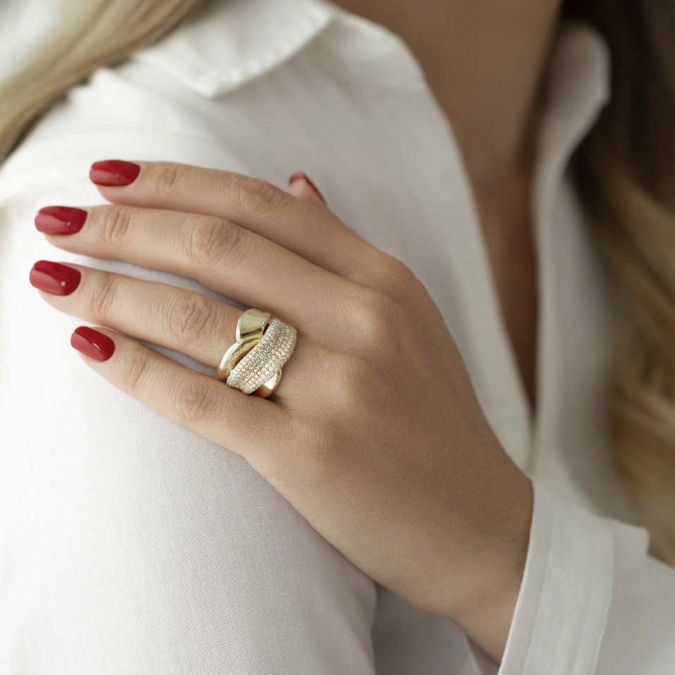 Prsten s diamanty Moon Kiss