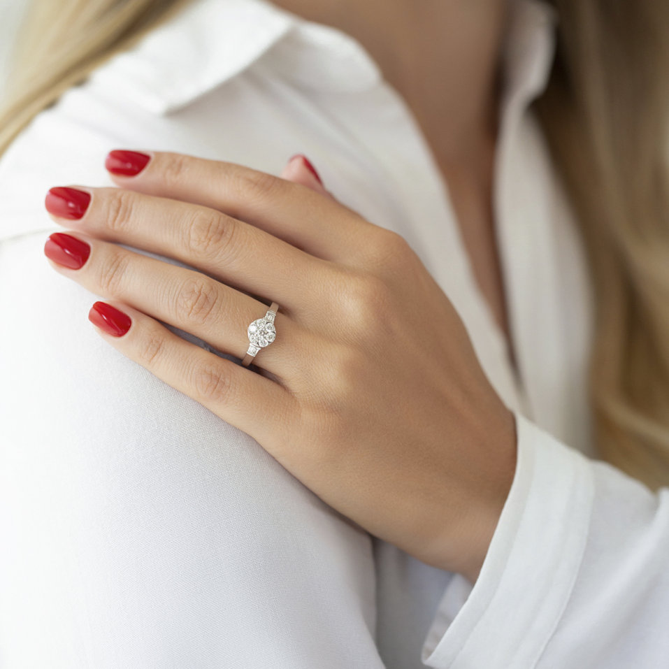 Prsten s diamanty Shiny Meadow