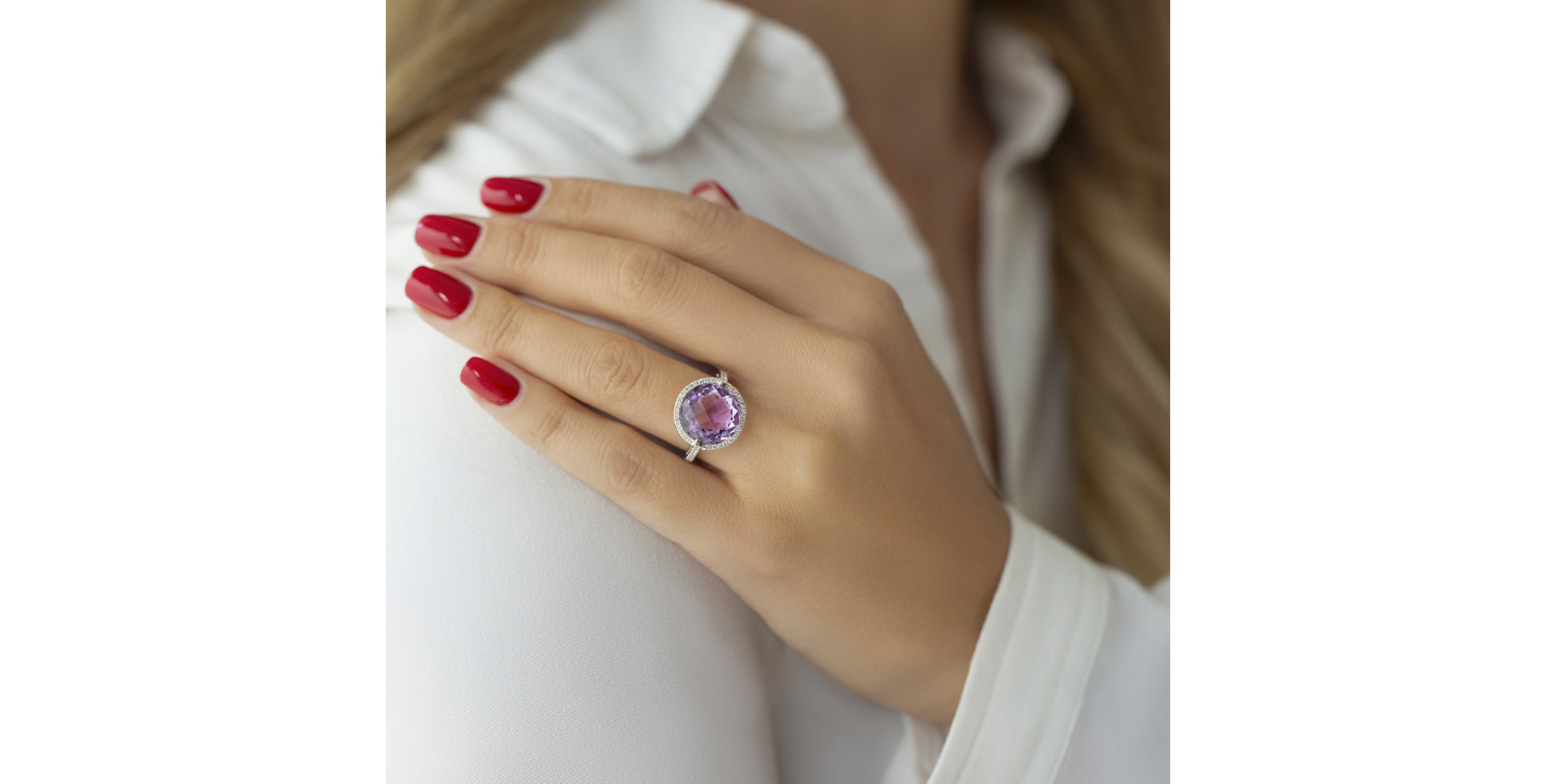 Prsten s quartzem diamanty Epifania