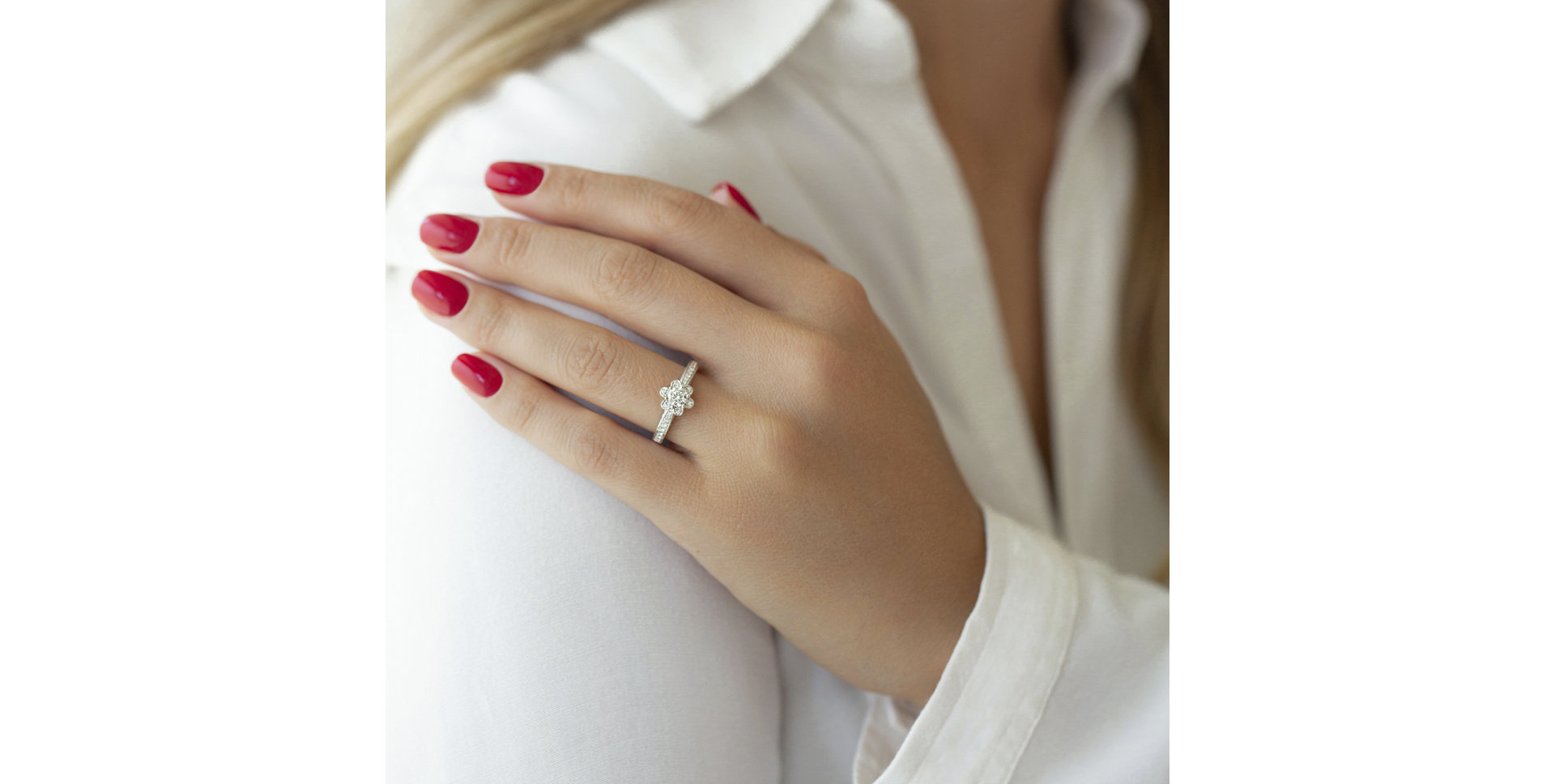 Prsten s diamanty Fleur