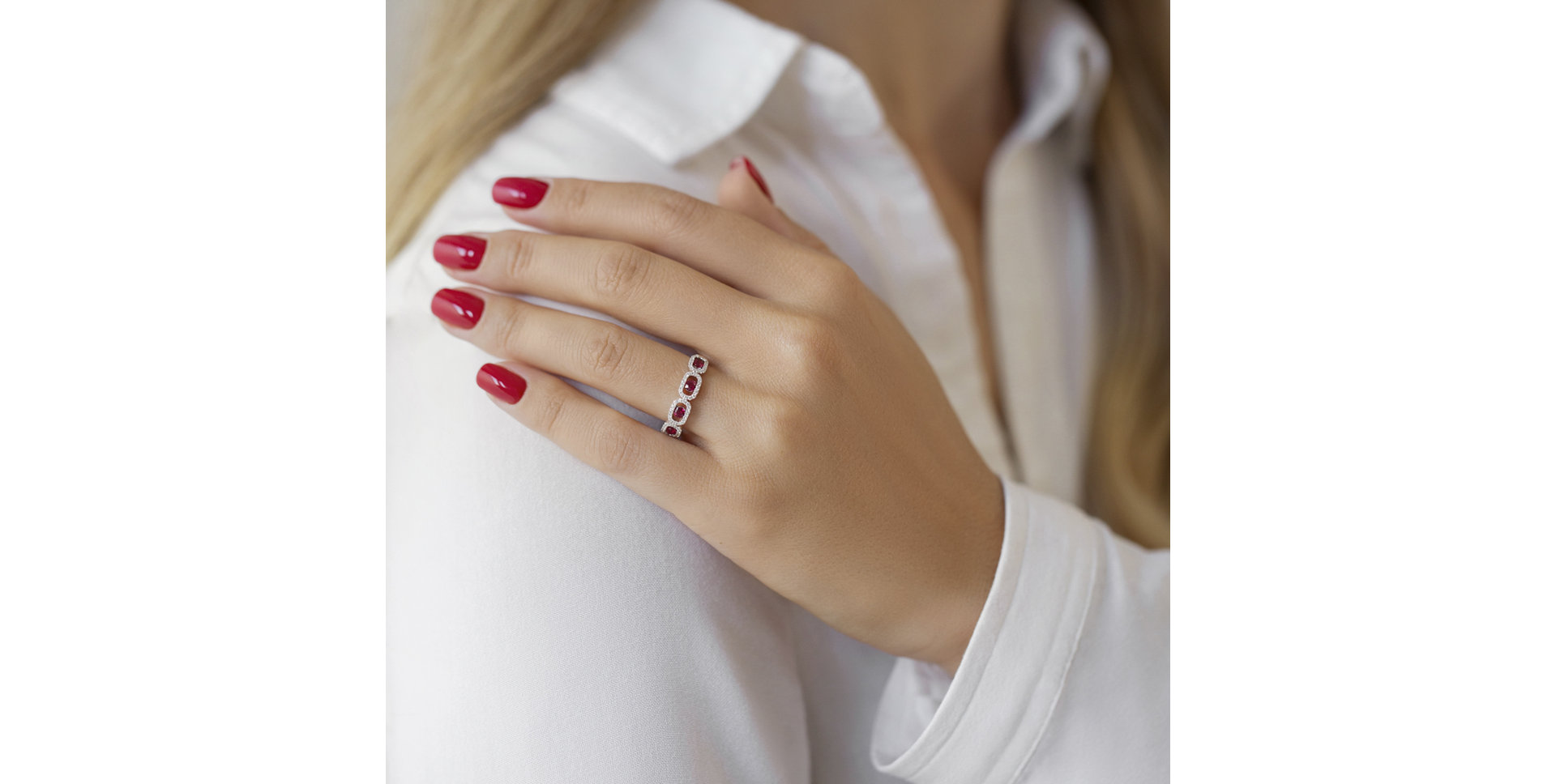 Prsten s diamanty a smaragdy Lexi