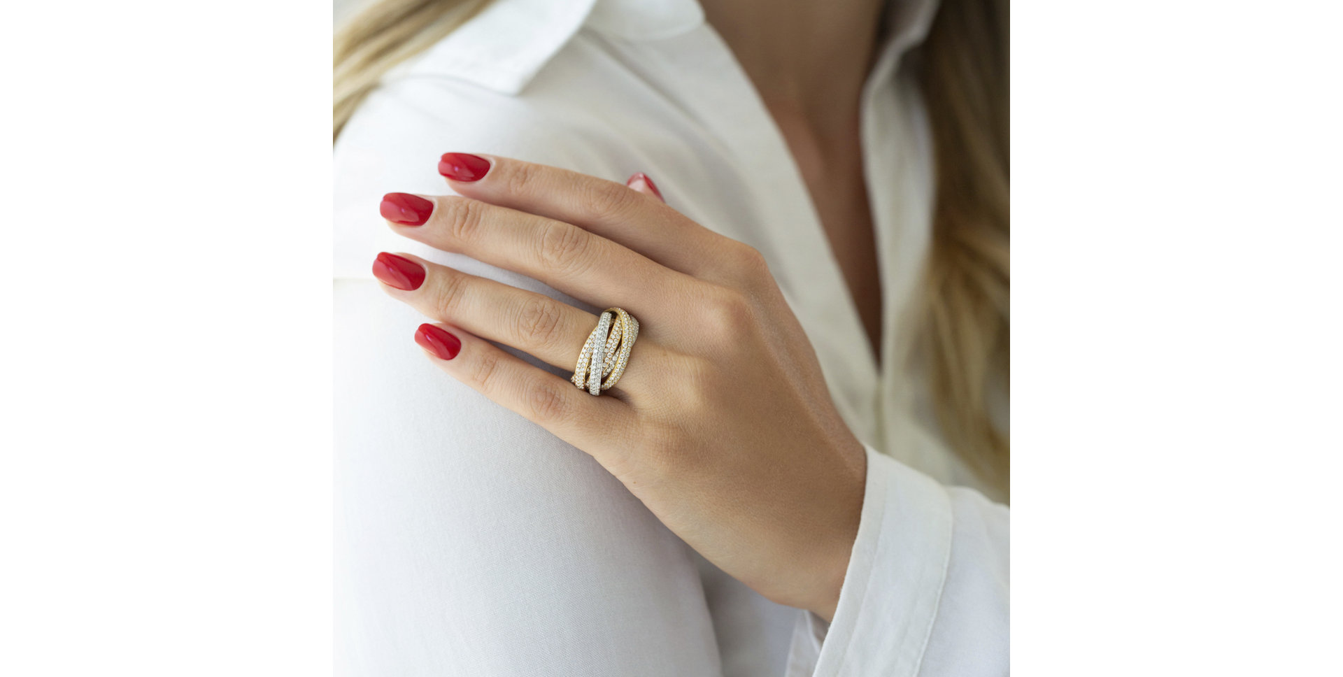 Prsten s diamanty Diamond Twist