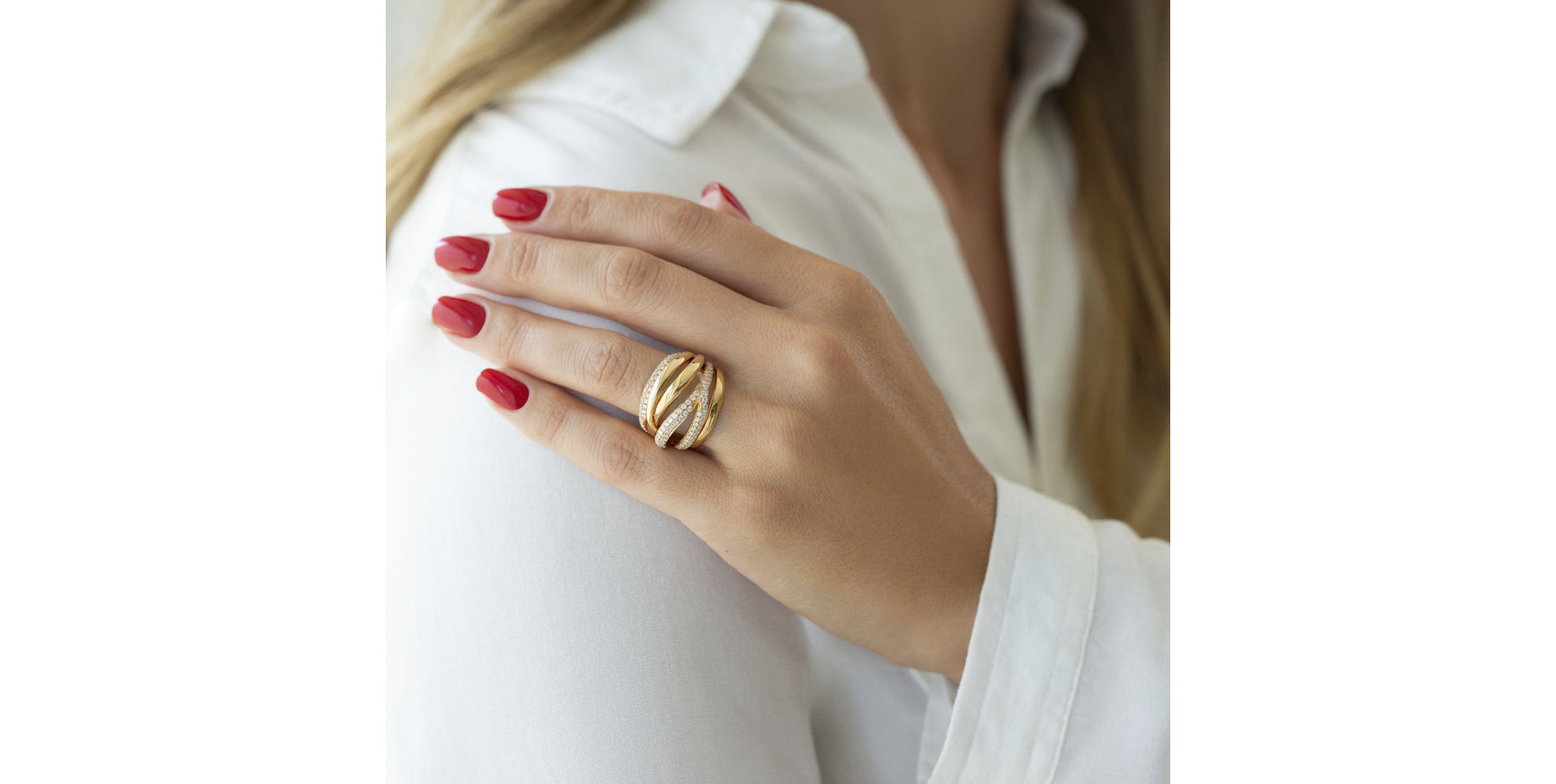 Prsten s diamanty Zoya