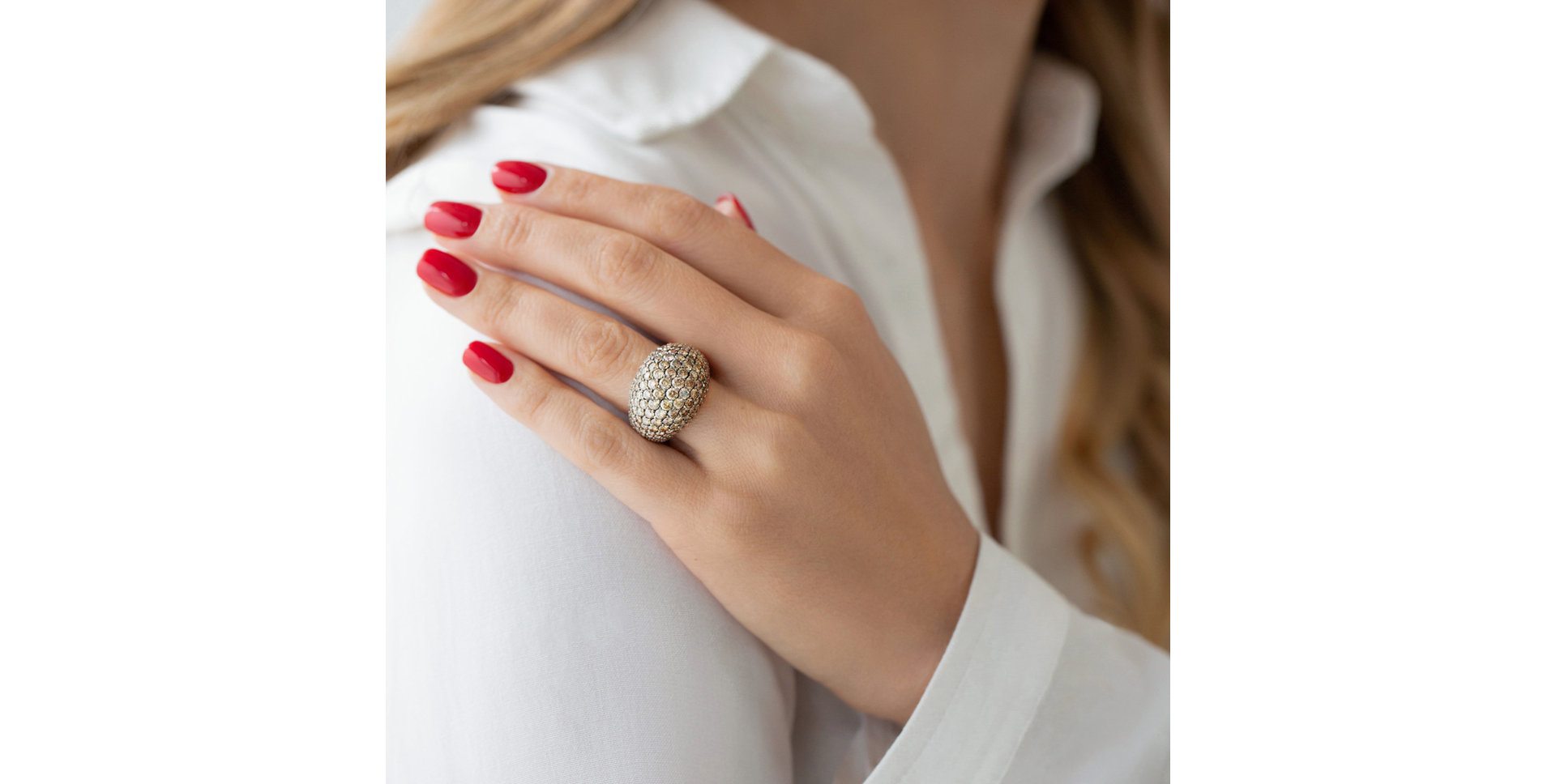 Prsten s hnědými diamanty Bess