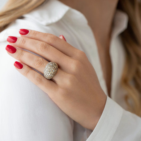 Prsten s hnědými diamanty Bess