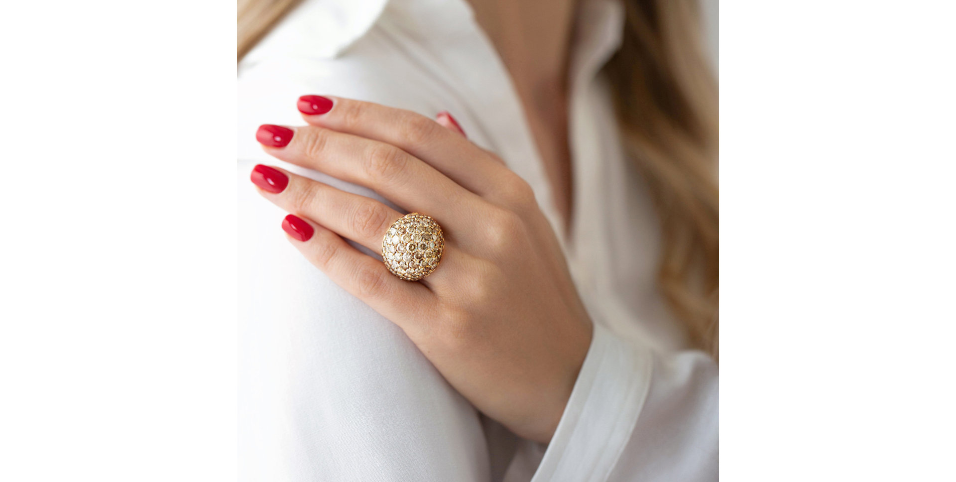 Prsten s hnědými diamanty Martine