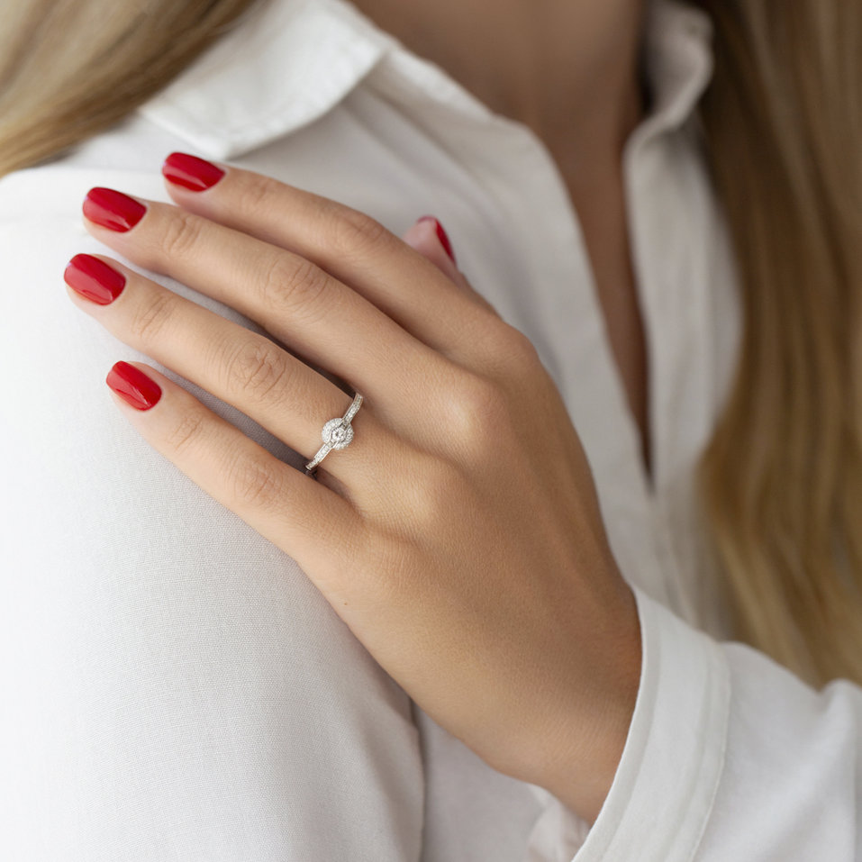 Prsten s diamanty Love Wave