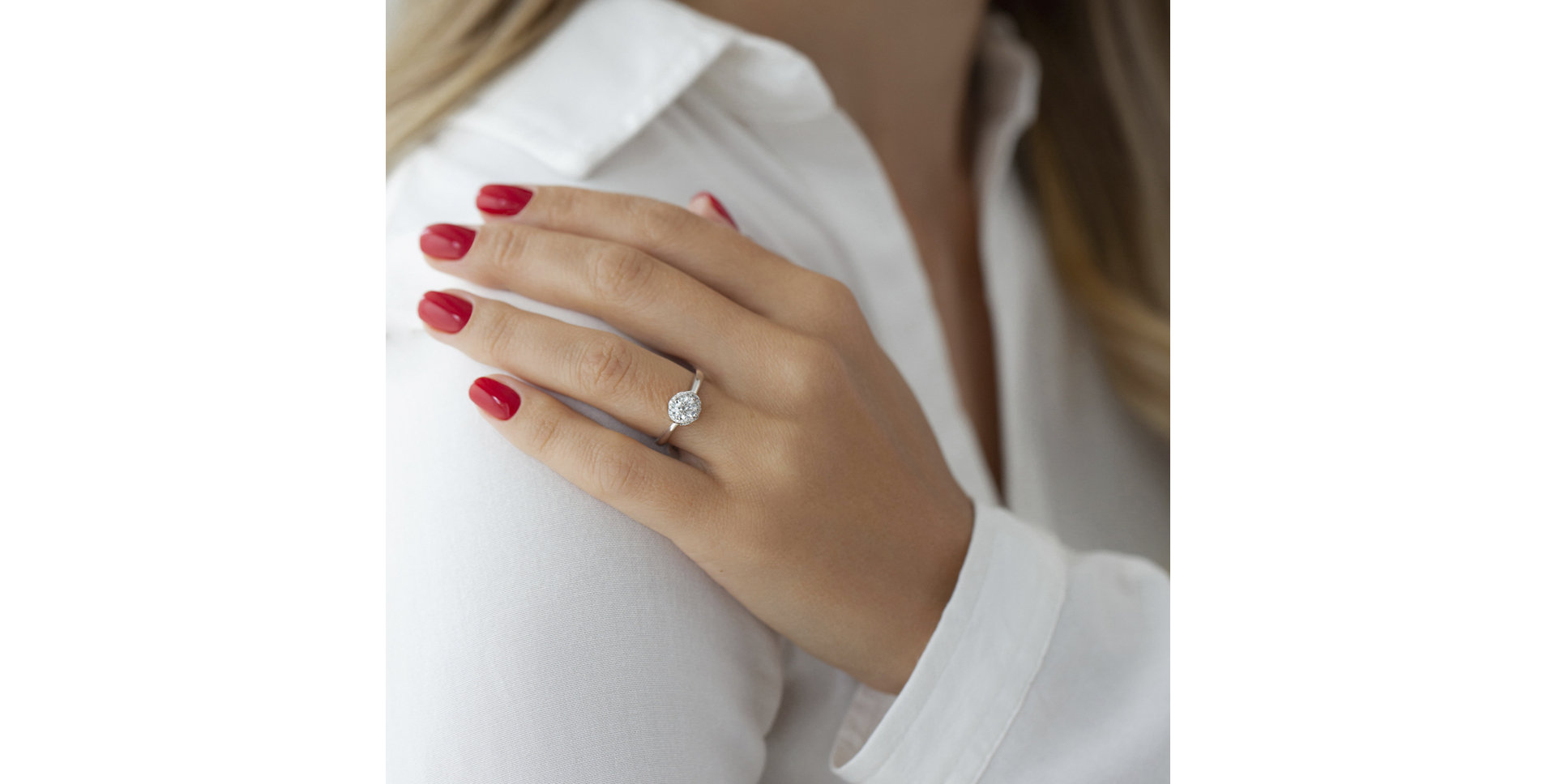 Prsten s diamanty White Queen