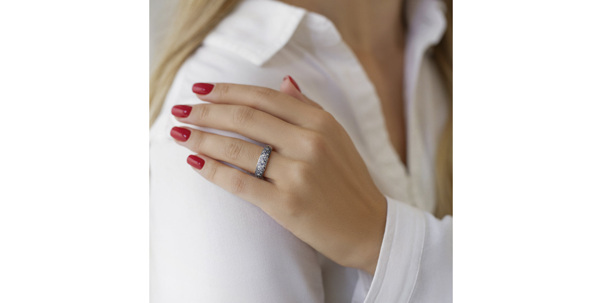 Prsten s diamanty, safíry a rubíny Dreama