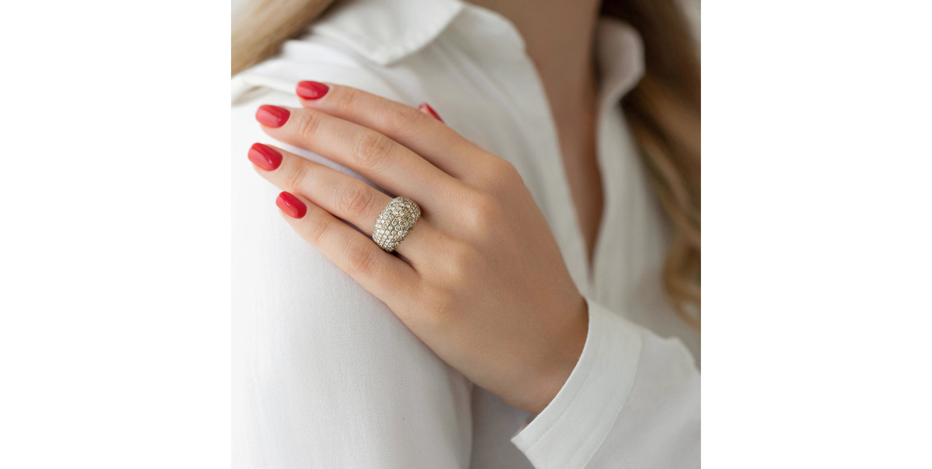 Prsten s hnědými diamanty Treasure of Galaxy