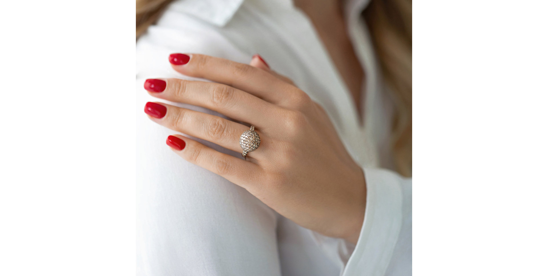 Prsten s hnědými diamanty Night Haeven Sky