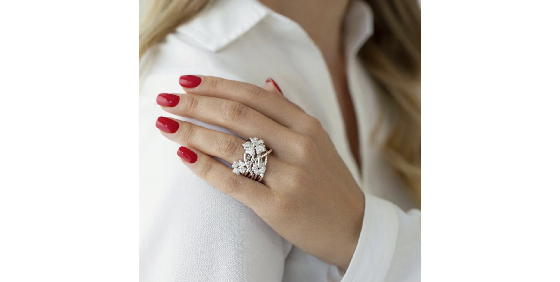 Prsten s diamanty Flowers World