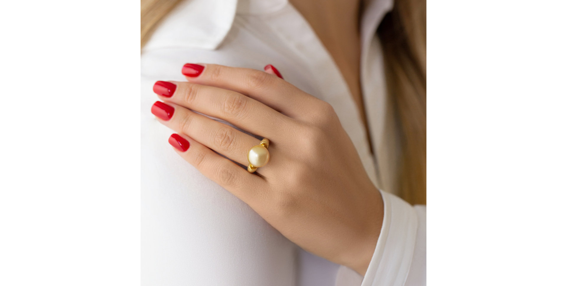 Prsten s perlou a diamanty Relief Effort