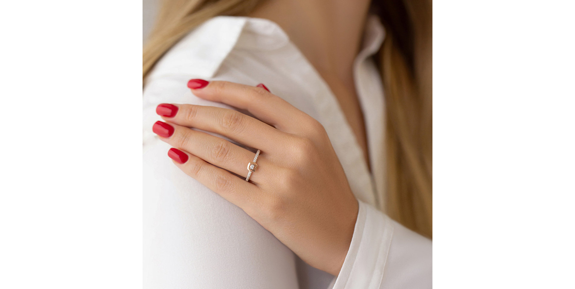 Prsten s diamanty Golden Square