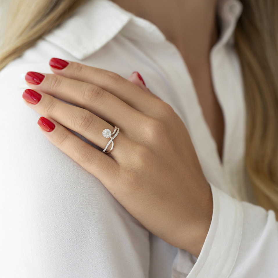 Prsten s diamanty Athena