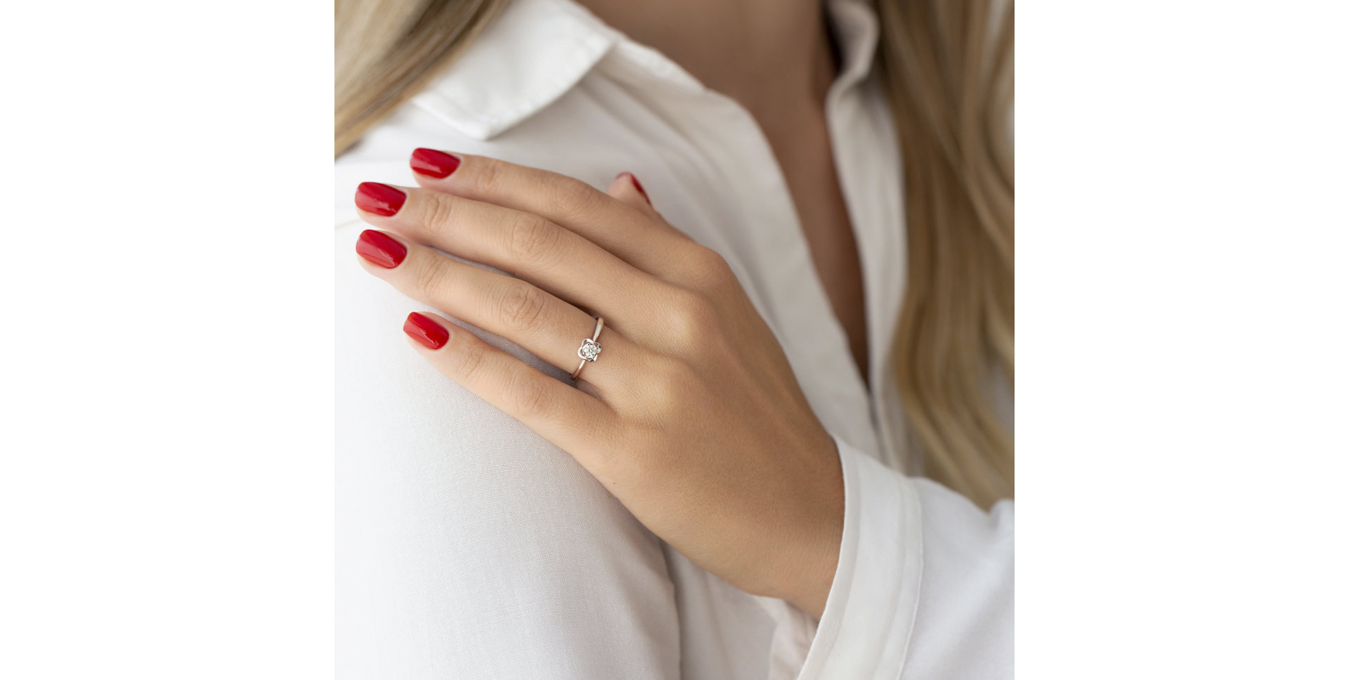 Prsten s diamantem Sweet Blossom