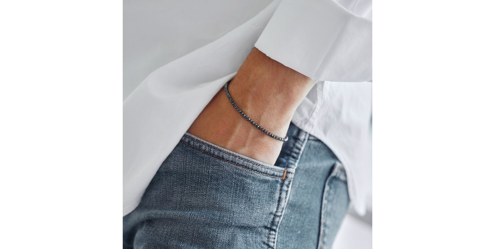 Náramek s diamanty Black Lady