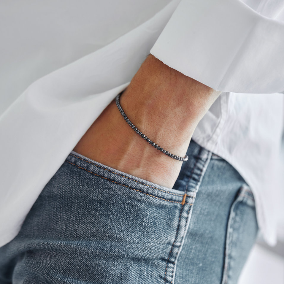 Náramek s diamanty Black Lady