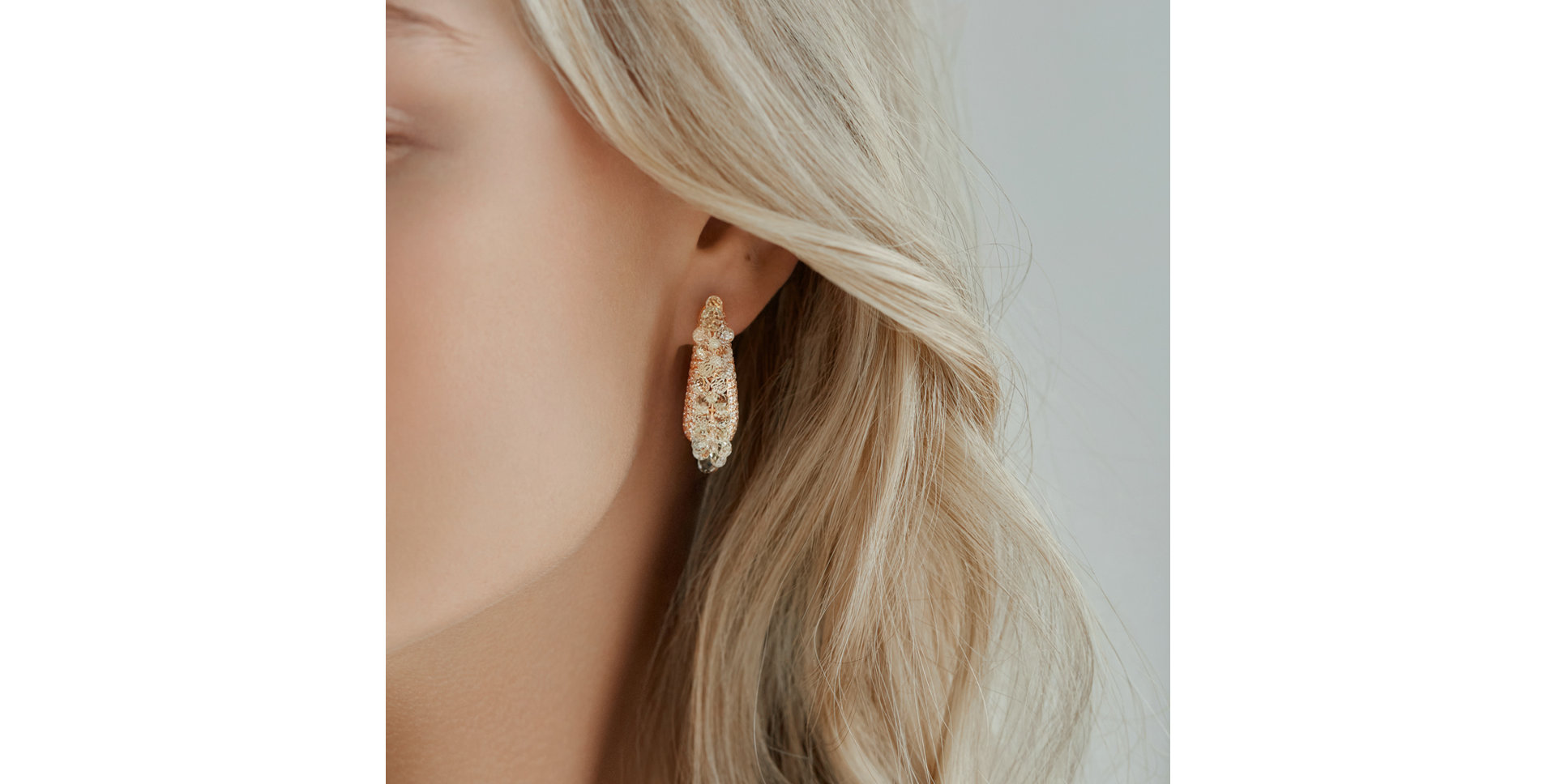 Náušnice s diamanty a ametystem Galaxy Drops