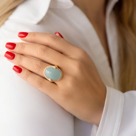 Prsten s růženínem a diamanty Venus Miracle