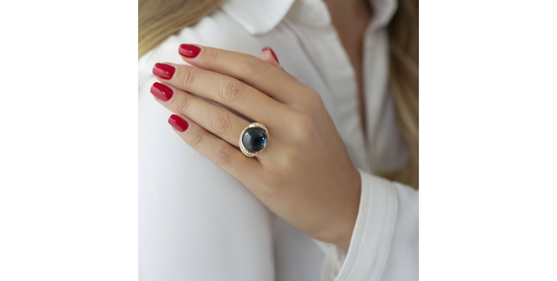 Prsten s topazem a diamanty Venus Poetry