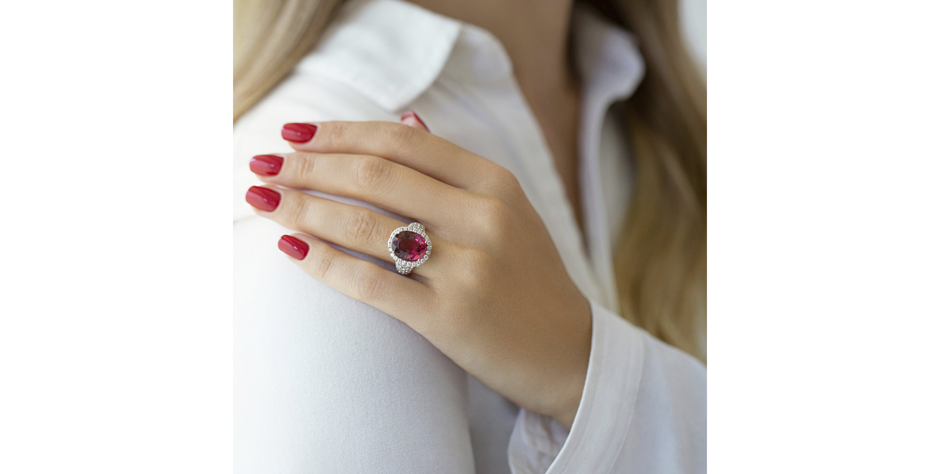 Prsten s turmalínem a diamanty My Passion