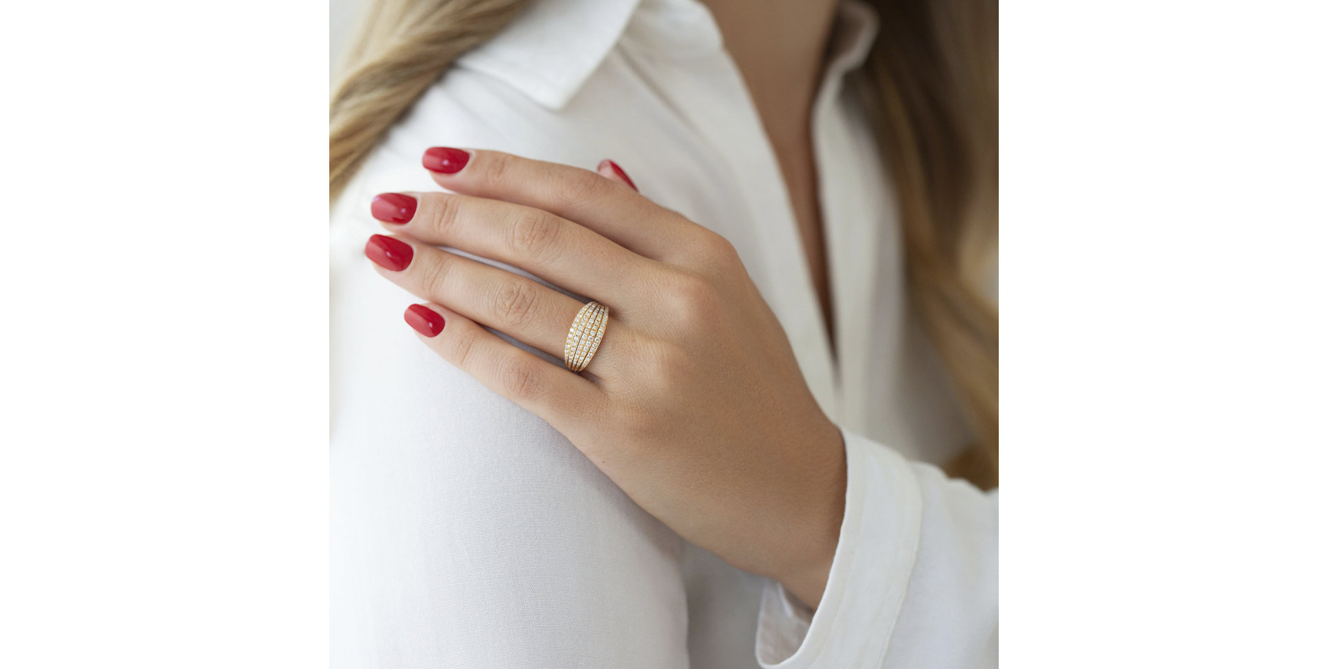 Prsten s diamanty Sunny Ribbon