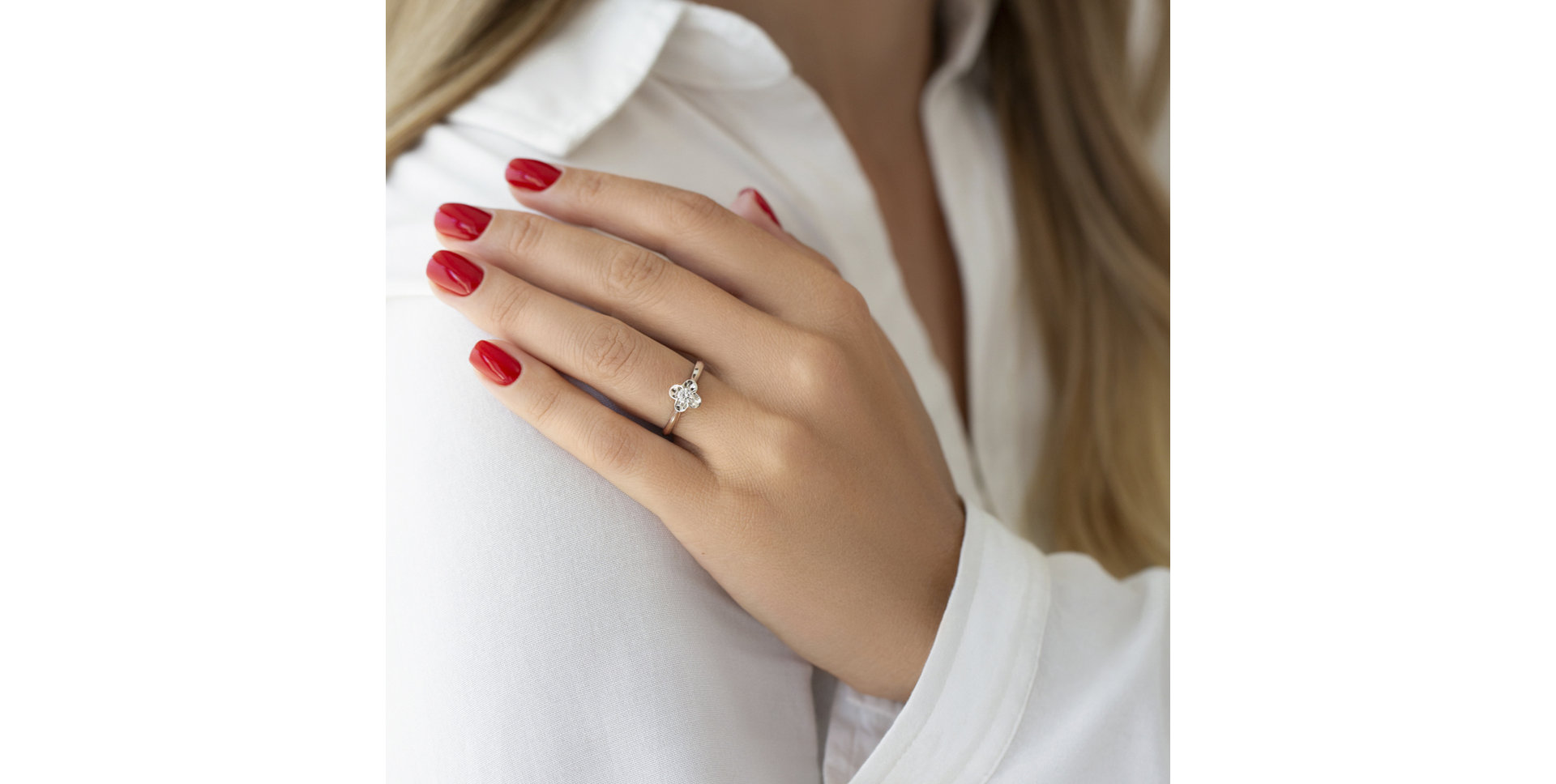 Prsten s diamanty Vesper Flower