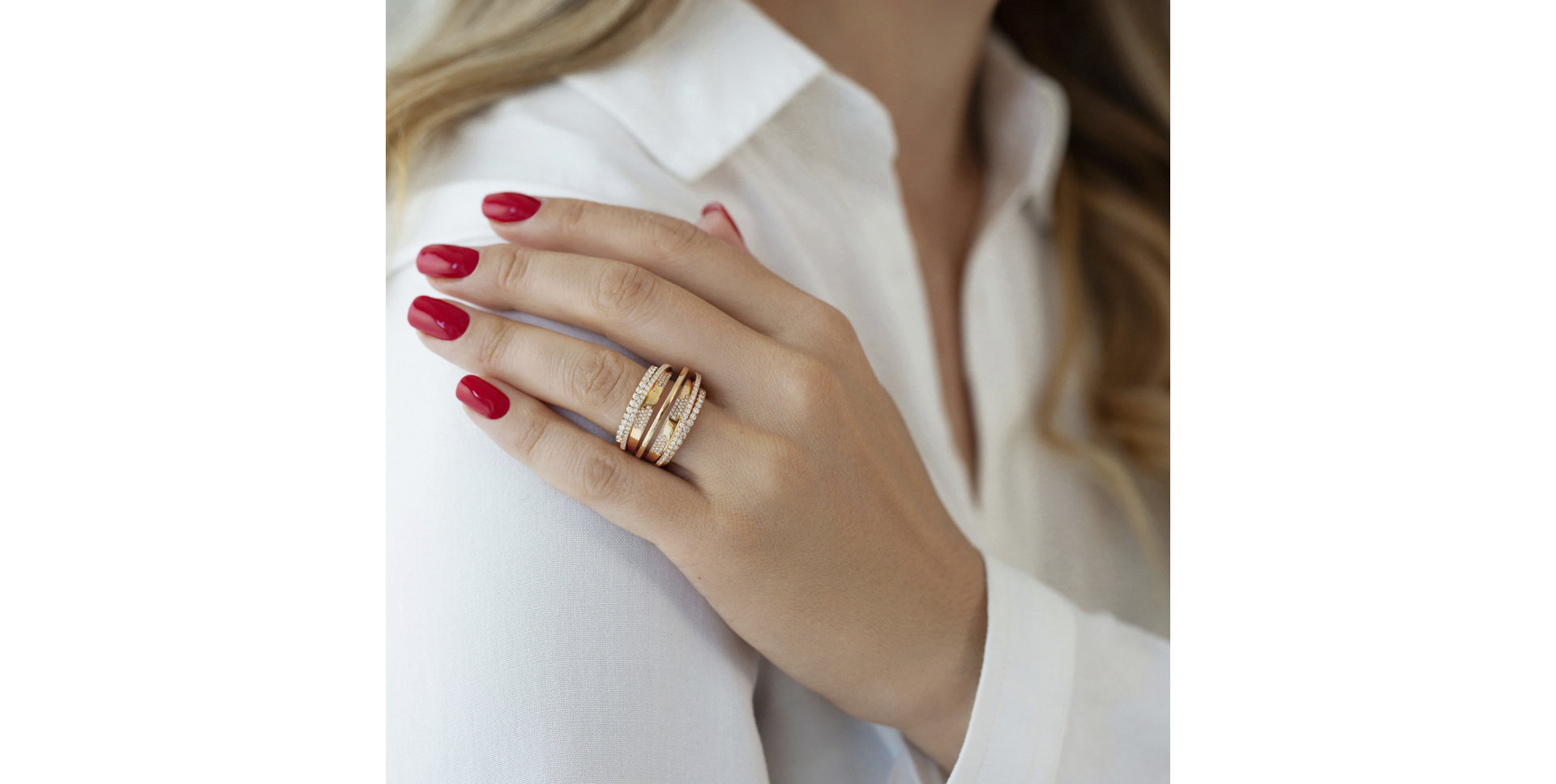 Prsten s diamanty Magic Ribbon