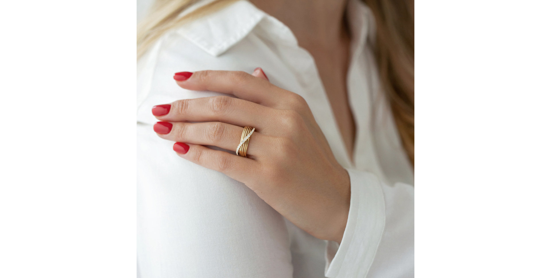 Prsten s diamanty Orion Ribbon