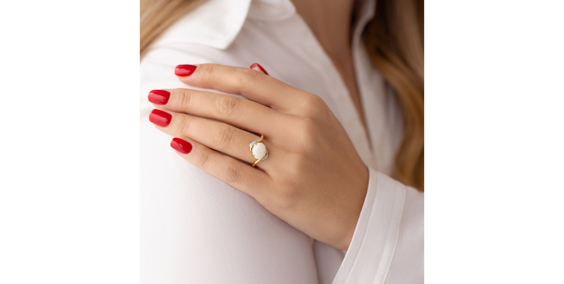 Prsten s opálem a diamanty Proposal Advantage