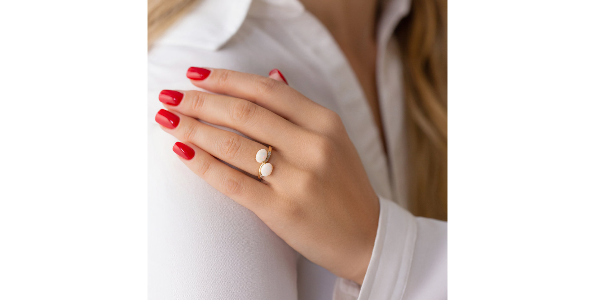 Prsten s diamanty a opálem Amritpal