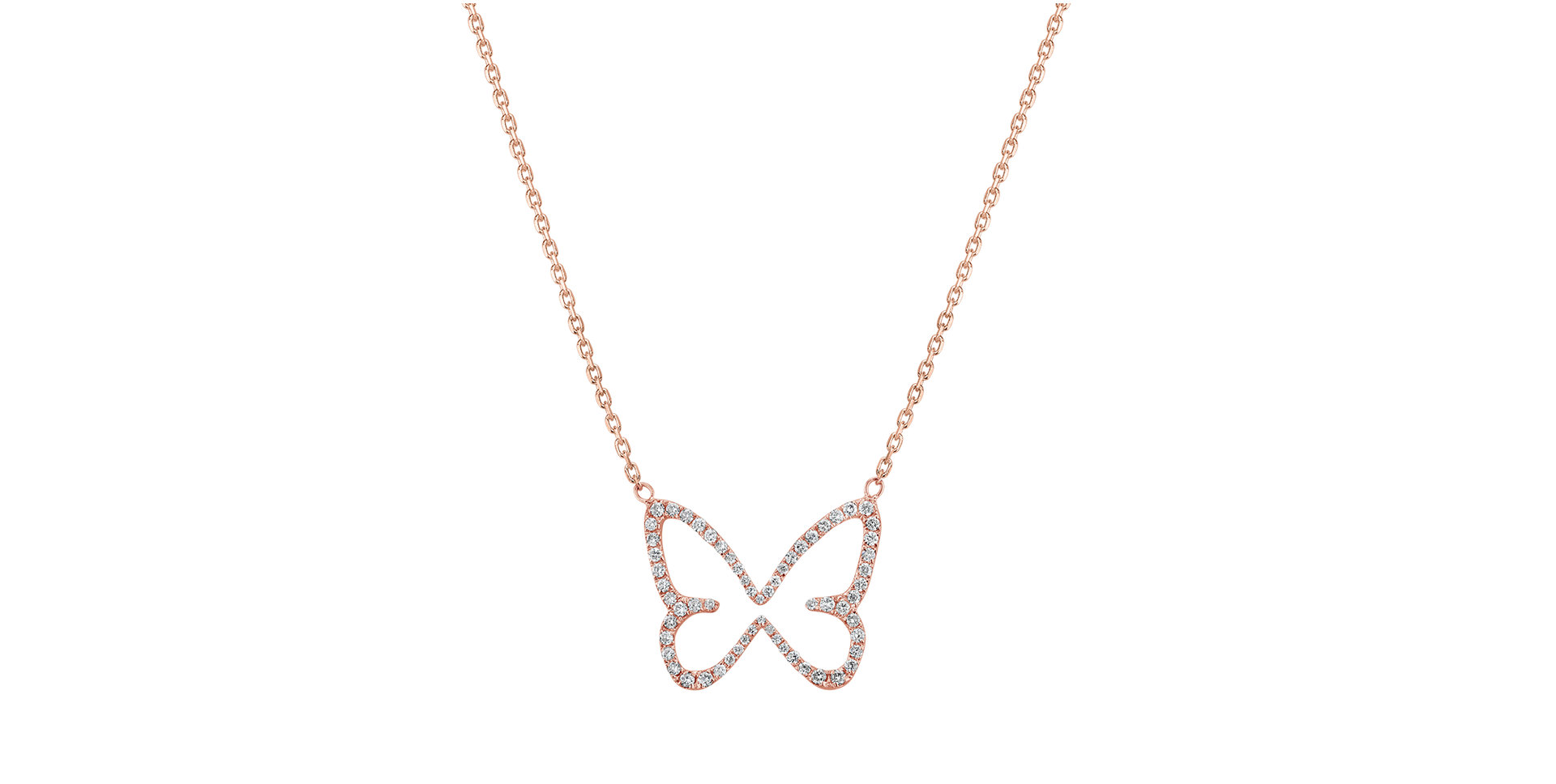 Náhrdelník s diamanty Simple Papillon