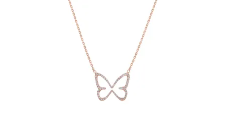 Náhrdelník s diamanty Simple Papillon