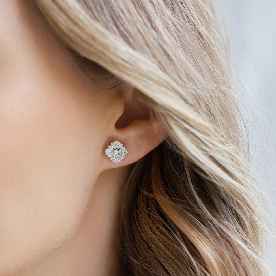 Náušnice s diamanty Moon Flora