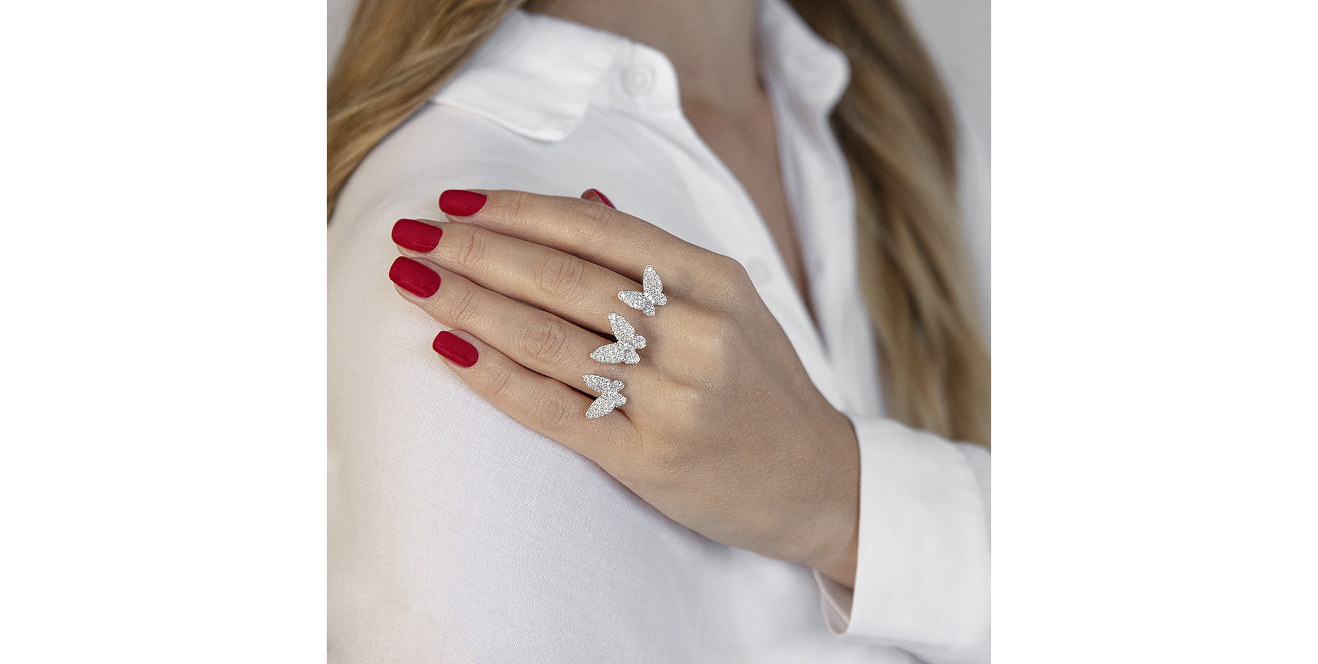 Prsten s diamanty Royal Butterflies