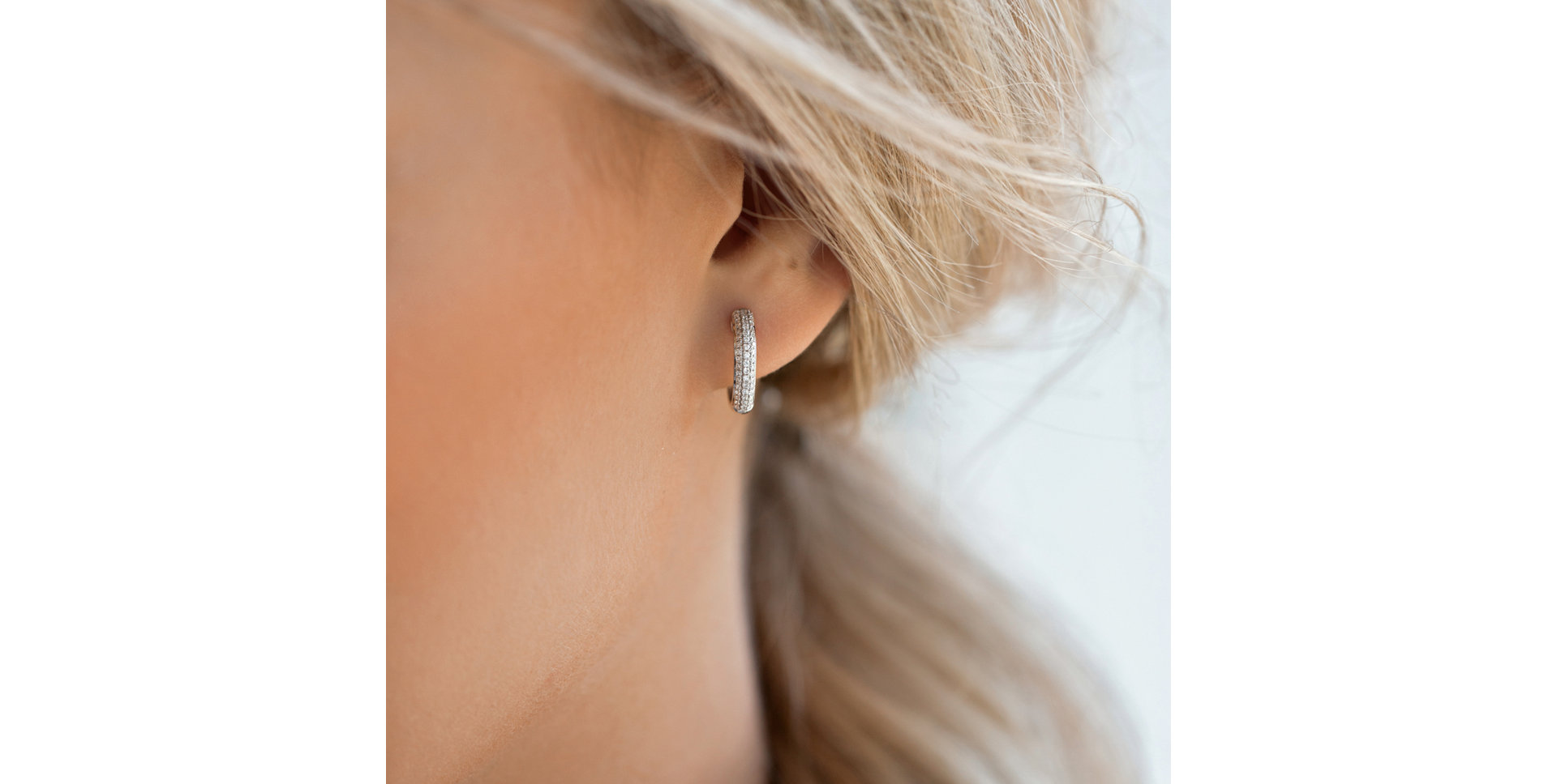 Náušnice s diamanty Eternity Melody