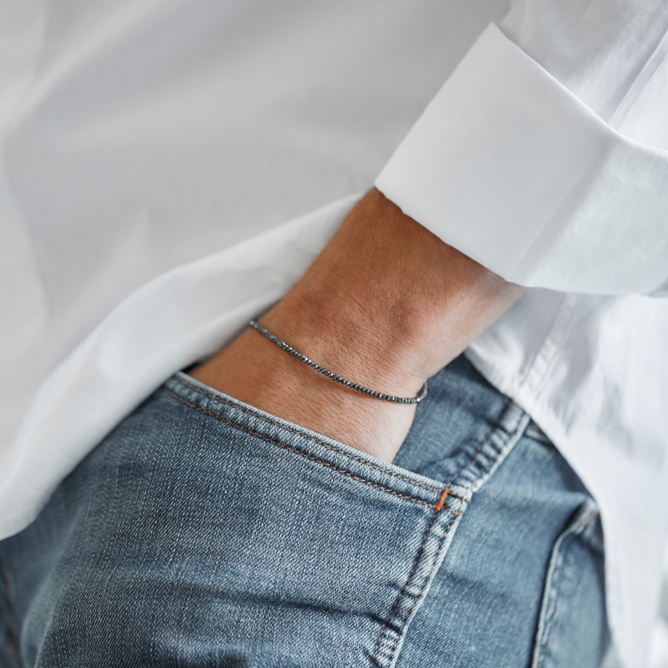 Náramek s černými diamanty Darkness