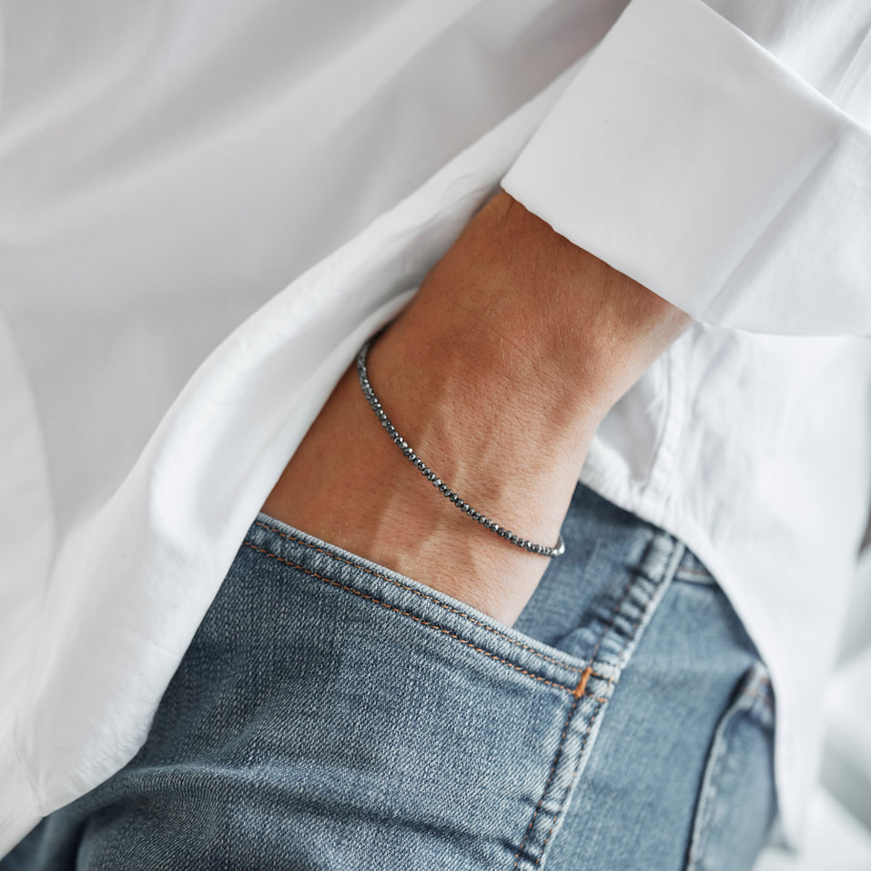 Náramek s černými diamanty Darkness