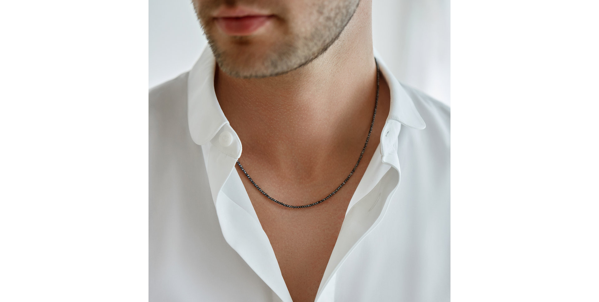 Náhrdelník s černými diamanty Night Jewel