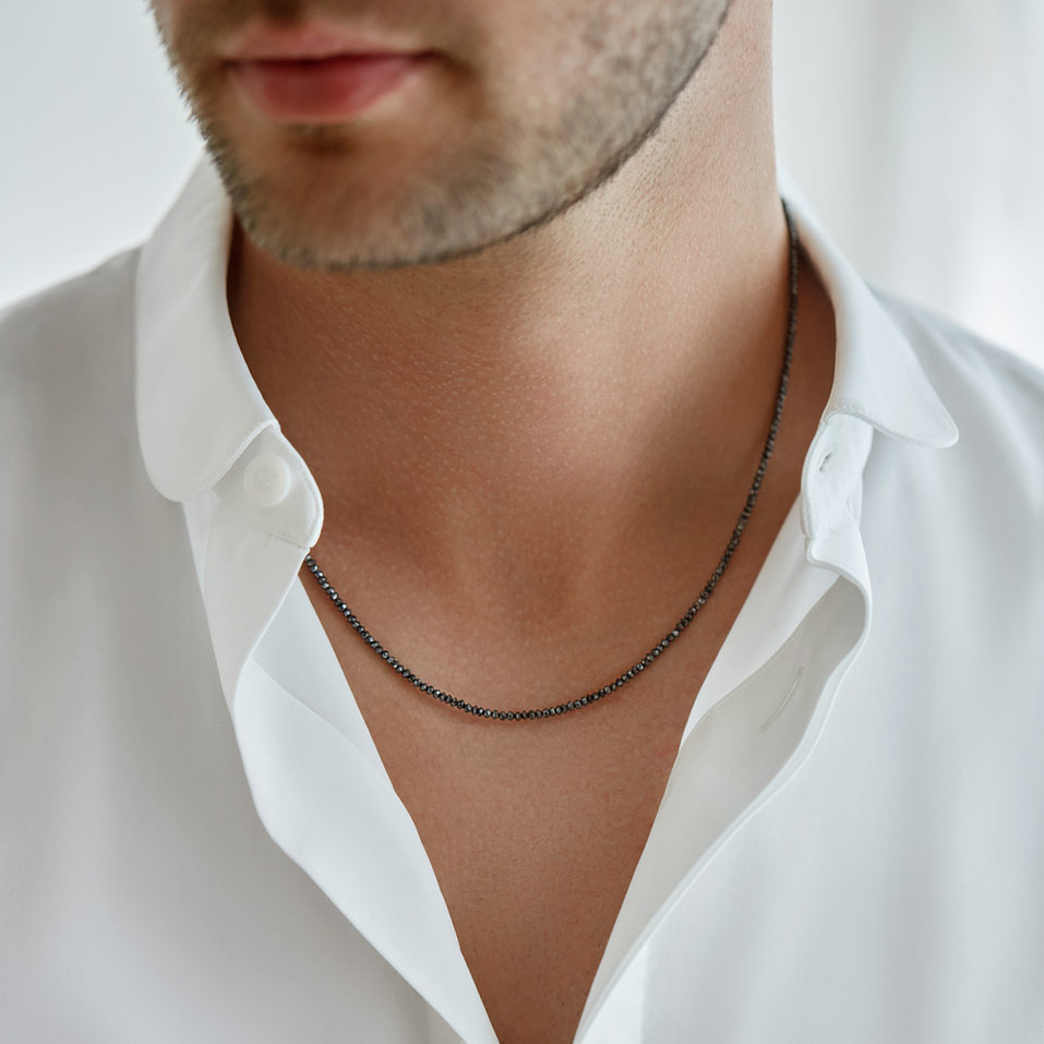 Náhrdelník s černými diamanty Night Jewel